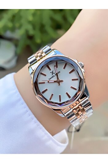 Daniel Klein Rose Silver Color Waterproof Women's Wristwatch - Bracelet