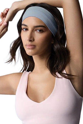 Salvia Dione Light Blue Cotton Stretchy Bandana - for Running, Trekking, Gym, Fitness, Yoga, Pilates Sportsman