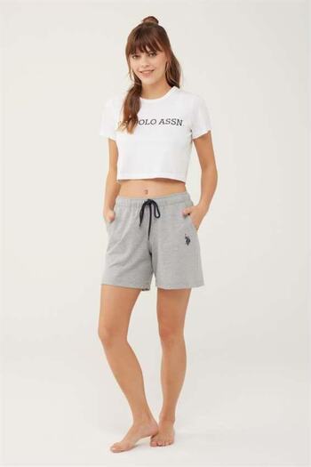 U.S. Polo Assn. Women's Grey Melange Shorts 16604