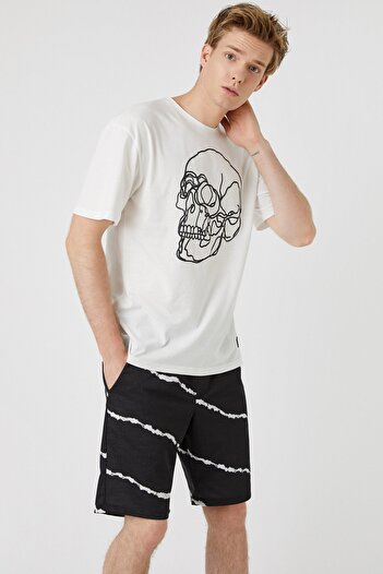 Koton Μπλουζάκι με στάμπα Βαμβακερό Oversize