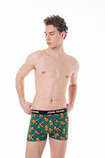John Frank Erkek Ginger Bread Desenli Boxer