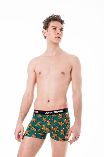 John Frank Erkek Ginger Bread Desenli Boxer