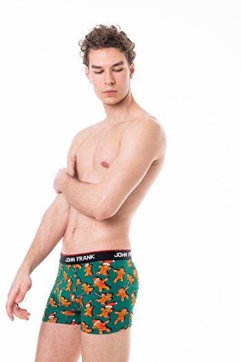 John Frank Erkek Ginger Bread Desenli Boxer