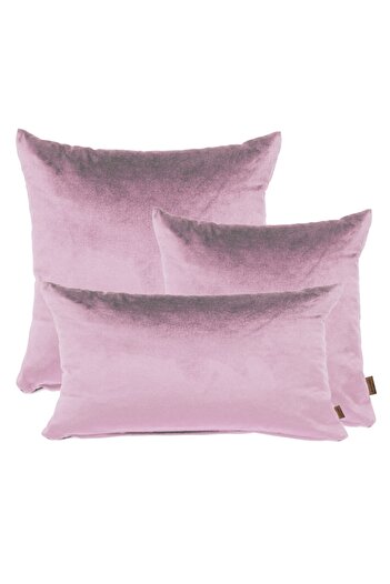 Alacastore Pink Velvet Full Throw Pillow Set 3 Different Sizes