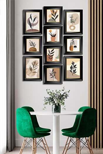 Cadran 10 Parçalı Çerçeve Görünümlü Mdf Tablo Seti Flm031