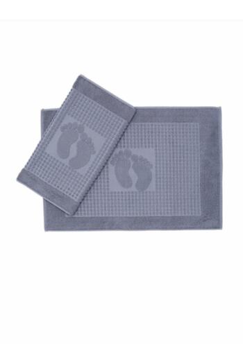 Özdilek Set of 2 Bath Foot Towels Anthracite