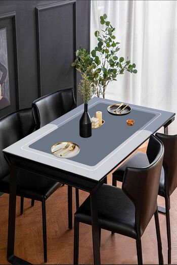 Else Dekor Else Gray Thick Tablecloth Protector Mat Washable Non-Slip Base