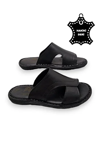 MAGIC SHOES Orthopedic Men's Slippers with All Genuine Leather and Heel Cushion System