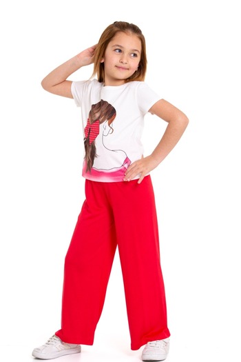 Cici kız Baby Junior Summer Printed Girl's Trousers Set