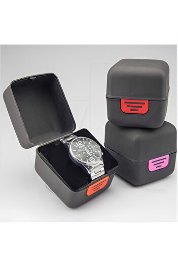 LOOKUP NEW Hard Gift Accessory - Plastic Watch Box with Black Sponge