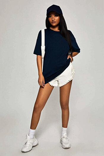 Benin Navy Blue Oversize T-shirt