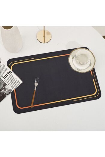 Else Dekor Pattern Washable Non-Slip Rectangular American Service Plate Under Plate