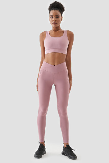 Superstacy Adele V Waist Detailed Recovery Rose Sports Leggings