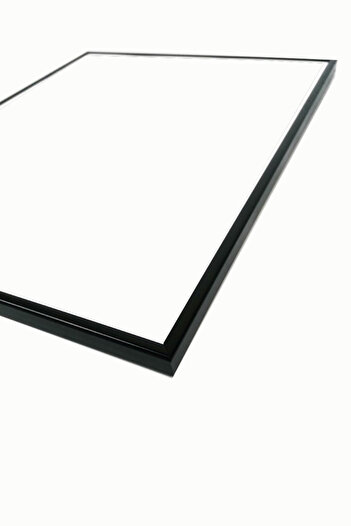 Linacci Set of 3 White Geometric Circular Poster Glass Table Set with Black Metal Frame