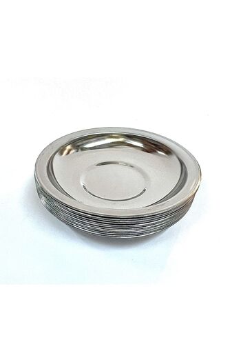 TRENDBULL Stainless Steel Tea Plate 12 Pieces