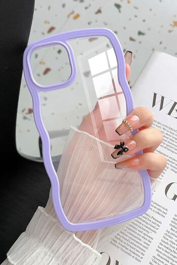 CONOCER iPhone 15 Compatible Wavy Frame Shockproof Silicone Phone Case