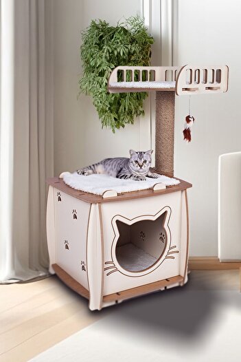 Patihomes Cat House And Cat Scratching Bed