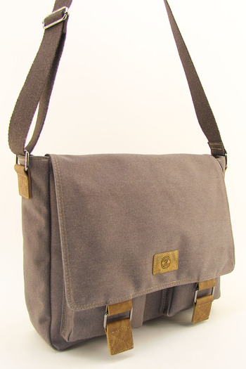 HNB Canvas Brown Waterproof Postman Business School Briefcase Laptop Bag (WITH HANDBAG GIFT)