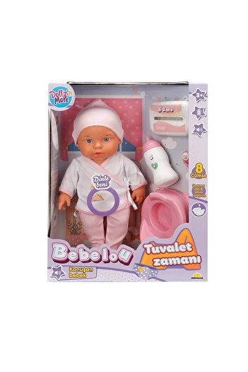Genel Markalar Bebelou Tuvalet Zamanı Sesli Bebek Seti 35 Cm. - Pembe