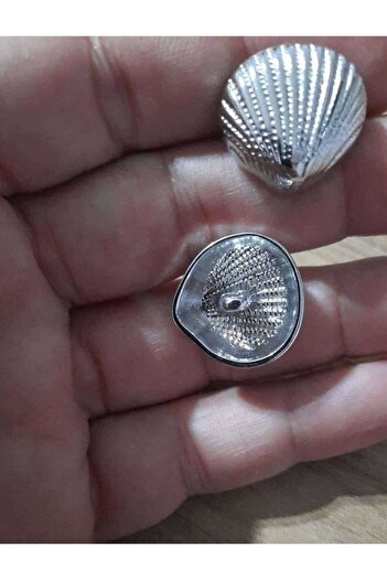 İMREN AKSESUAR Seashell Special Design Free Nickel Strap Coated 1.5 cm Metal Button 1 Pack 6 Pieces