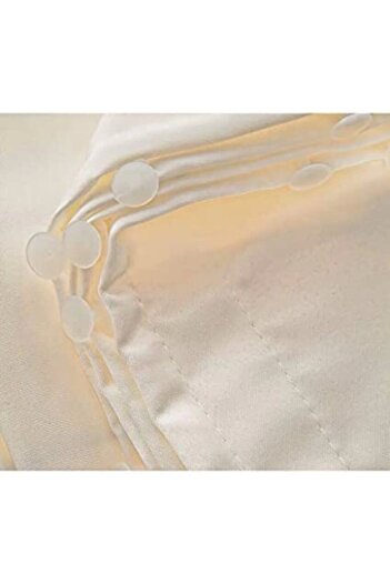 Brillant Sunshade Satin Curtain Brand 1st Class Drapery Ecru Color Plain Without Pleats Ready Made