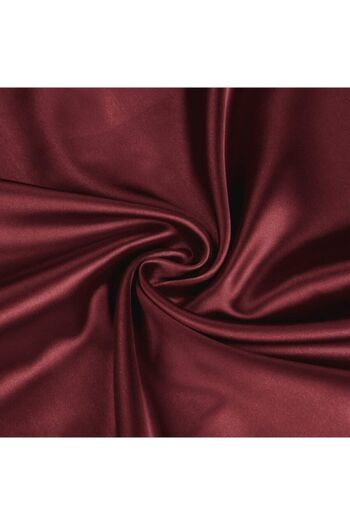 EVYA 2' Burgundy Silk Satin Pillow Case 50X70 Special for Sumegeli Hair with Gift