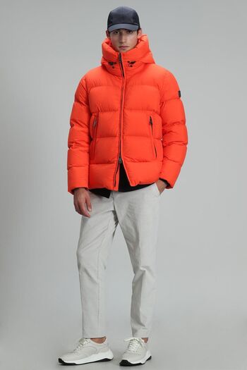 Lufian Men's Tommy Goose Down Coat 112120156 Orange