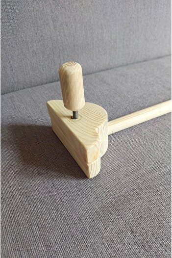 afralya home Ahşap Beşik Dönence Asma Aparatı bulut figürlü doğal 55x32 cm