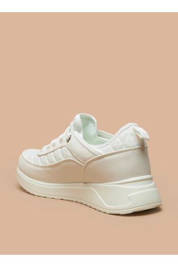 Celeste Women's Quilted Sneakers with Lace-Up Closure
