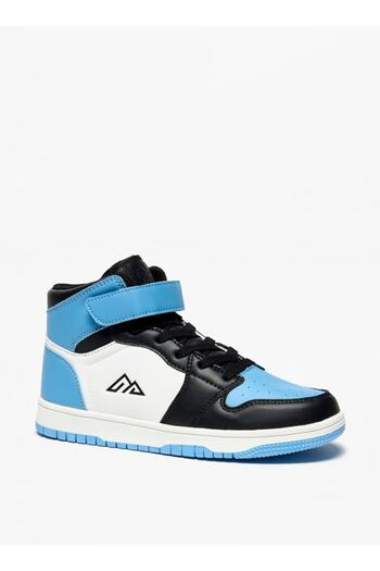 Oaklan by Shoexpress Panelled High-Top Sneakers with Hook and Loop Closure