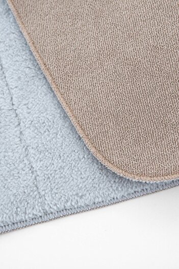HAMUR Bej-gri Microwell 3 Prç Set Microfiber Bulaşık Kurutma Matı Mutfak Seti 3'lü Kurulama Bezi Örtüsü