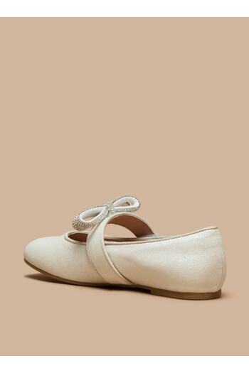 Celeste Girls' Glittery Round Toe Ballerina Shoes with Hook and Loop Closure