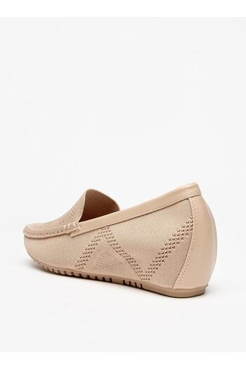 Flora Bella by Shoexpress Textured Slip-On Shoes with Wedge Heels