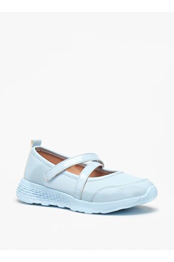 Little Missy Panelled Mary Jane Shoes with Hook and Loop Closure