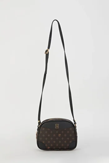 Pierre Cardin Braune Monogramm-Umhängetasche für Damen 05PO22Y1534