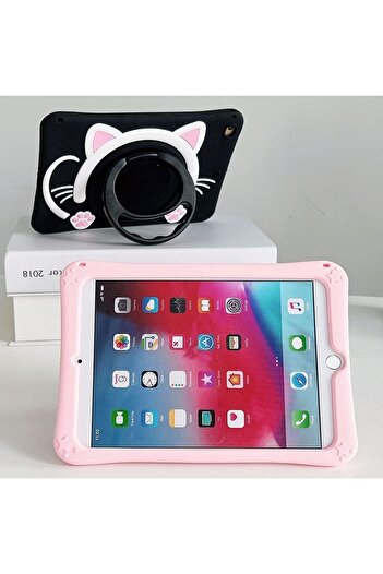 TEKNETSTORE Apple iPad 8th and 9th Generation 10.2 Inch 2020 / 2021 Compatible Cat Case with Stand Fun Protection