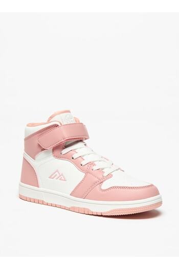 Oaklan by Shoexpress Panelled High-Top Sports Shoes with Hook and Loop Closure