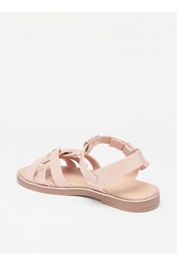 Flora Bella by Shoexpress Flat Sandals with Hook and Loop Closure