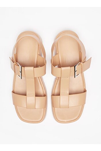 Flora Bella by Shoexpress Solid Strap Sandals with Buckle Closure