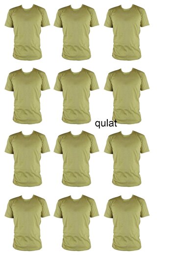 QULAT 12-Piece Economical Soldier Short Sleeve Undershirt Free Buyer Pack