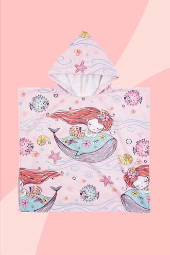 HAMUR Baby Kids Poncho Beach Towel Mermaidson