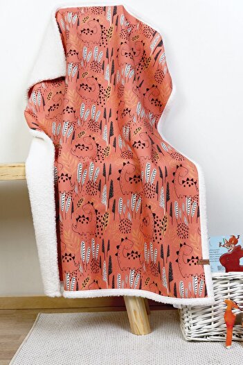 HAMUR Fluffy Baby Blanket 80X100 cm Bonatitan Swaddle Stroller Double-Sided Sheep Wool Blanket 100X80