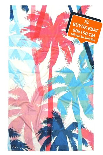 HAMUR Beach Towel Palm Coral 80x150 cm E43pr0650035hm