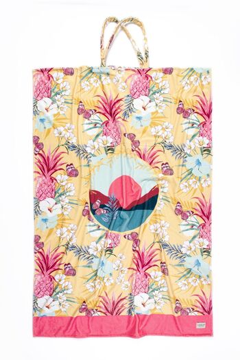 HAMUR Beach Towel with Beach Bag 100x150 Cm Tropical