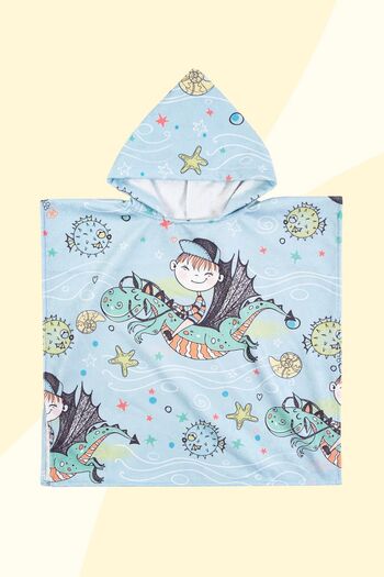 HAMUR Baby Kids Poncho Beach Towel Dragon