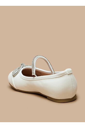 Juniors Bow Accent Slip-On Round Toe Ballerina Shoes