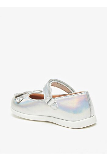Barefeet Bow Accent Mary Jane Shoes with Hook and Loop Closure