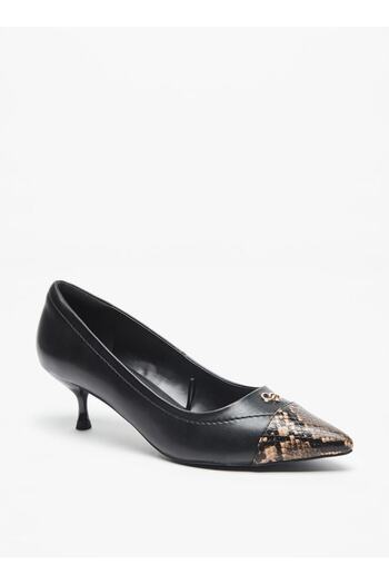 Celeste Women's Panelled Slip-On Pumps with Kitten Heels