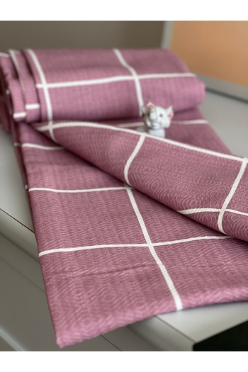 Shopiole Pink Dried Rose Double Cotton Pique - 200cm x 220cm