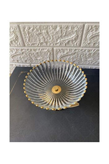 devigo Gold Detaylı Premium Şekerlik Ayaklı Cam Şekerlik 16 Cm